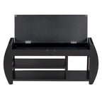 Shoe Storage Bench with Cushion and Curved Side
