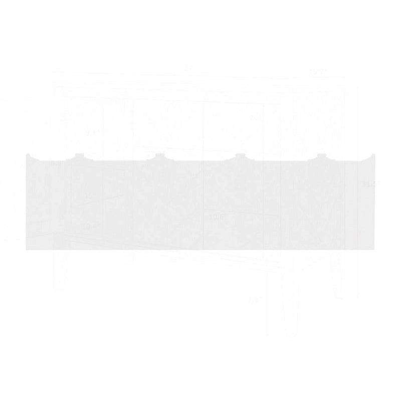 Sophisticated 4-Door Sideboard with Intricate Design