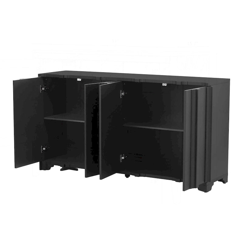 Sophisticated 4-Door Sideboard with Intricate Design