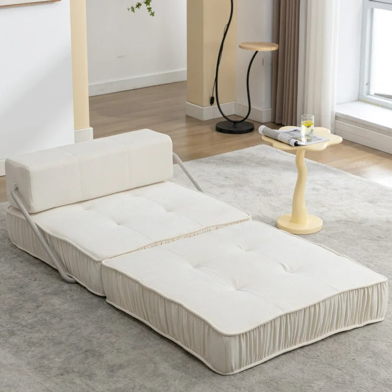 Convertible Sofa Bed,Modern Chenille Upholstered Sleeper Chair