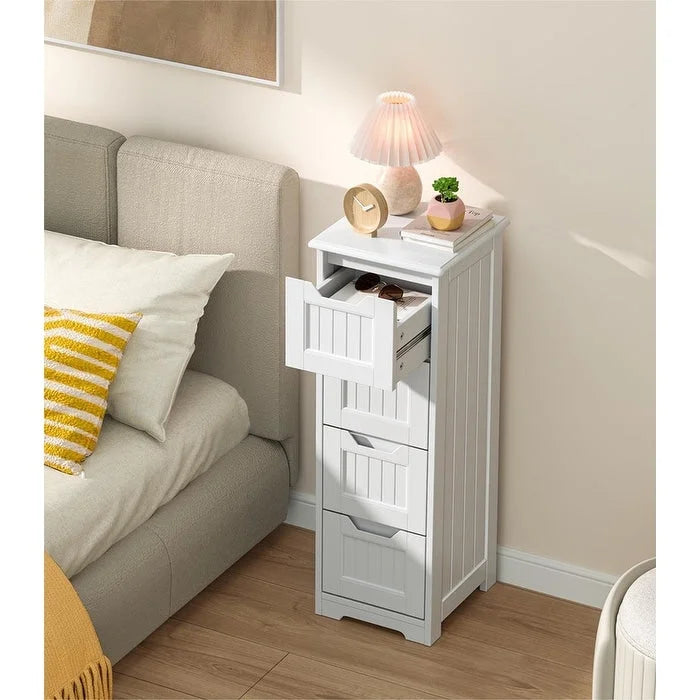 33 Kitchen Pantry Storage Cabinet , Freestanding Wooden Bathroom Storage Cabinet with 4 Drawers for Kitchen and Dining Room