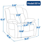 Faux Leather Dual Motor Power Lift Recliner Chair for Elderly,  Single Massage Sofa w/8-Point Vibration & Lumbar Heating