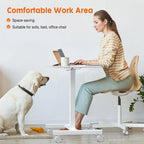 42.5 H Tall Small Standing Desk Mobile Portable Rolling Laptop PC Table Adjustable Height w/ Wheels