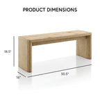 Furniture of America Elira Modern Oak 51-inch Dining Bench
