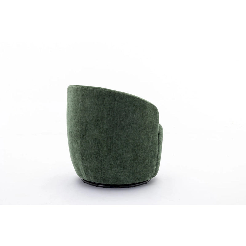 25.6 Swivel Barrel Chair with Black Coating