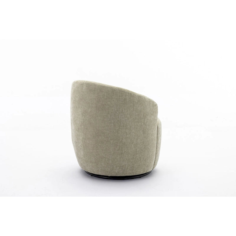25.6 Swivel Barrel Chair with Black Coating