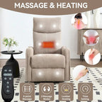 360 Swivel Rocker Recliner Chair with Massage and Lumbar Heating