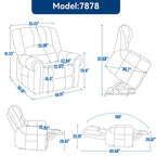 Brown Genuine Leather Power Lift Recliner with Dual Motor