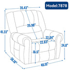Brown Genuine Leather Power Lift Recliner with Dual Motor