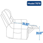 Brown Genuine Leather Power Lift Recliner with Dual Motor