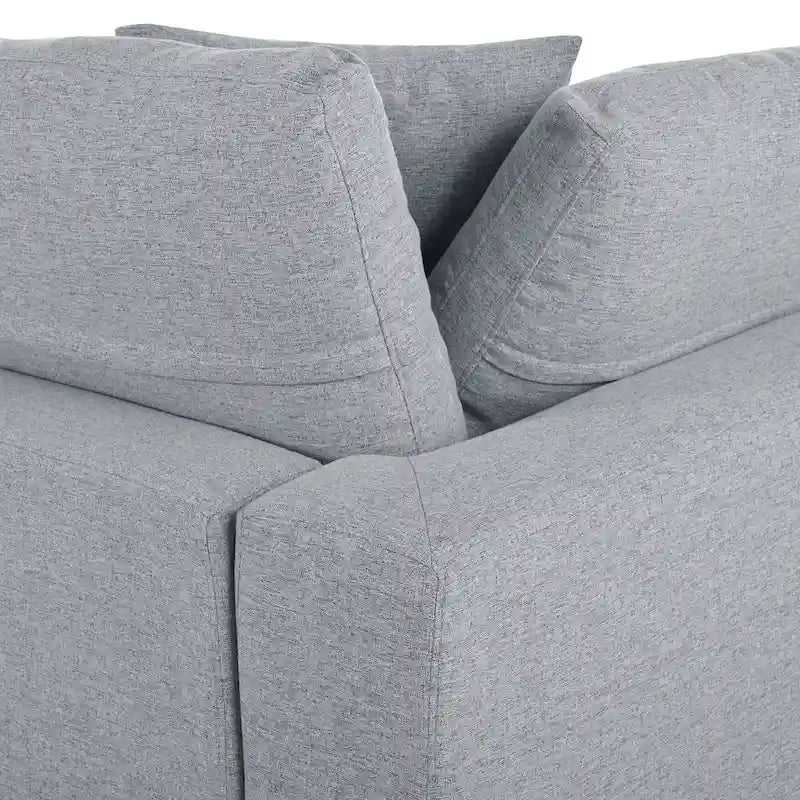 134.40 Modern U-Shaped 6 Seater Sectional Sofa with 2 Large Chaises, Removable Ottomans and Soft Cushions