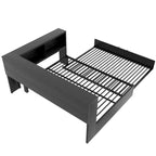 Full Metal Daybed with Trundle, Storage Cabinets, and USB Ports