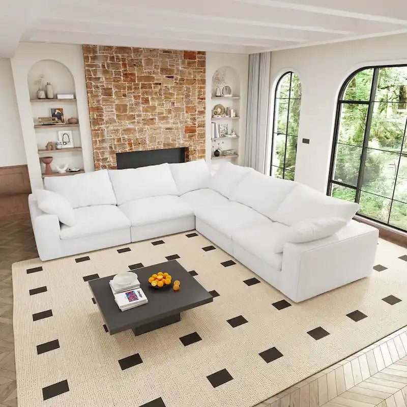 Large Size Modular Cloud Sofa Down Sofa Bed for Living Room