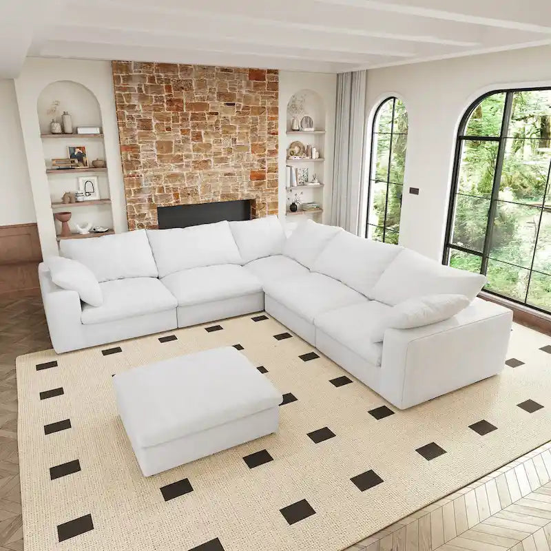 Large Size Modular Cloud Sofa Down Sofa Bed for Living Room