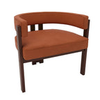 Modern Accent Chair Upholstered Armchair with Open Back 3 Legs Barrel Dining Chair Comfy Side Chair for Living Room Set of 2