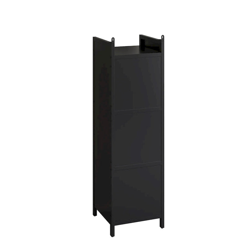 Modern Glass Door Cabinet with Featuring Storage, for Entryway Living Room Bathroom Dining Room