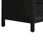 Modern Glass Door Cabinet with Featuring Storage, for Entryway Living Room Bathroom Dining Room