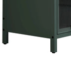 Modern Glass Door Cabinet with Featuring Storage, for Entryway Living Room Bathroom Dining Room