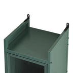 Modern Glass Door Cabinet with Featuring Storage, for Entryway Living Room Bathroom Dining Room