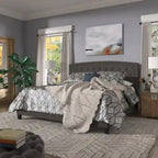 Fontana Adjustable Diamond-tufted Arched Back Bed by