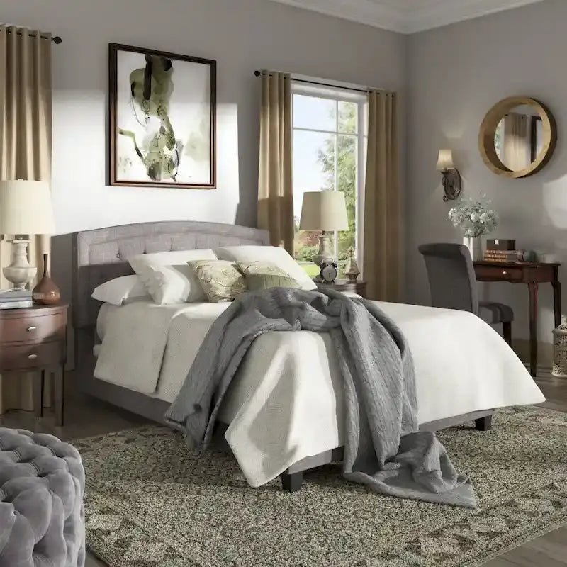 Fontana Adjustable Diamond-tufted Arched Back Bed by