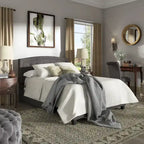 Fontana Adjustable Diamond-tufted Arched Back Bed by