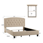 Fontana Adjustable Diamond-tufted Arched Back Bed by