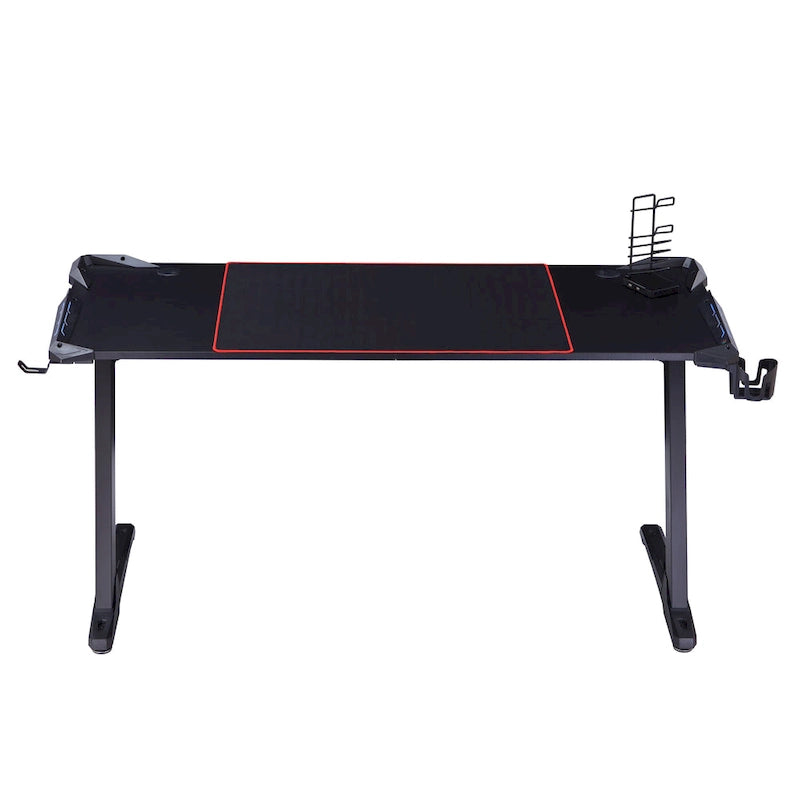 Hendrix Modern Black 67-inch Steel Computer Desk with USB by Furniture of America