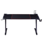 Hendrix Modern Black 67-inch Steel Computer Desk with USB by Furniture of America