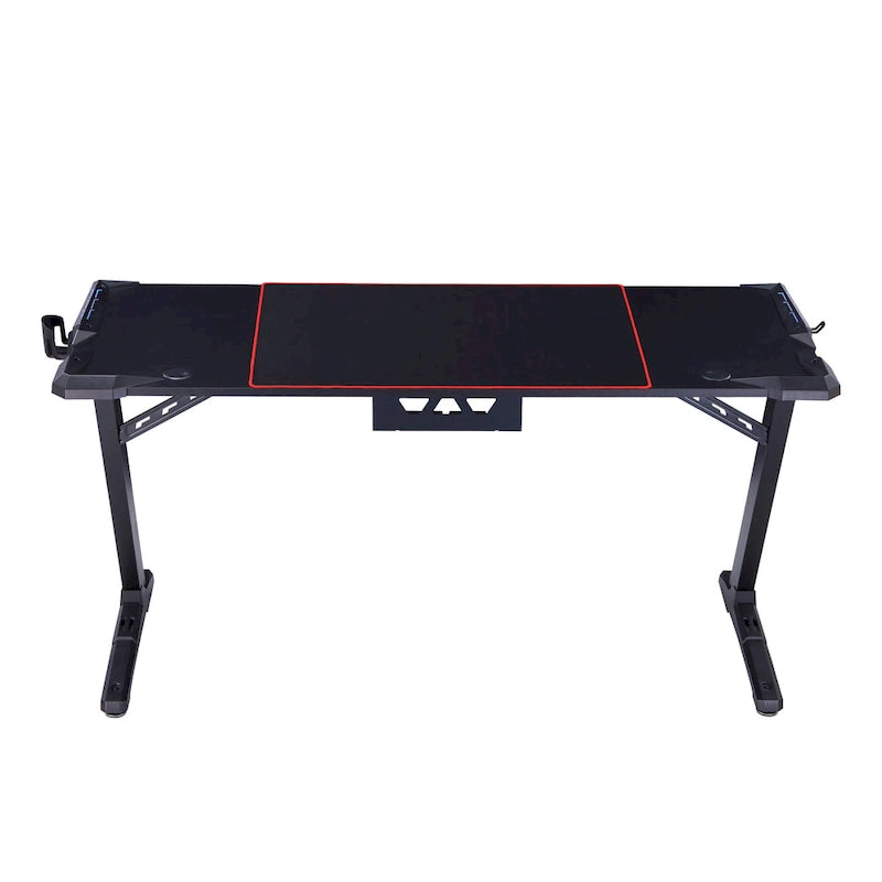 Hendrix Modern Black 67-inch Steel Computer Desk with USB by Furniture of America