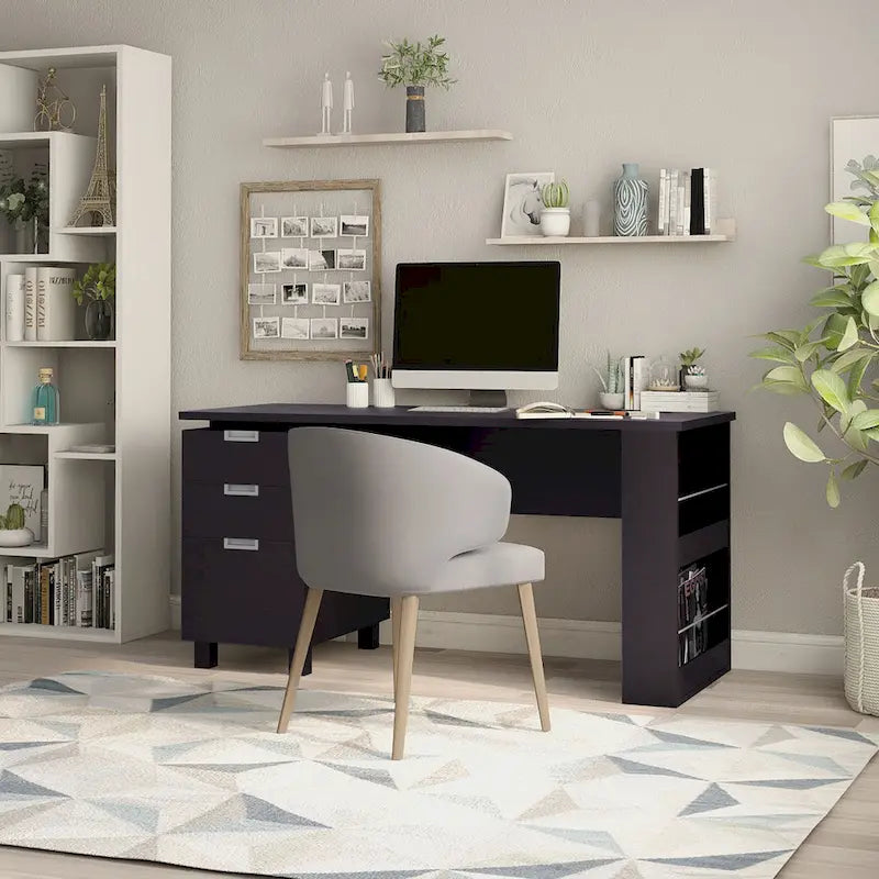 Morr Modern Espresso 59-inch Wood 2-Drawer Computer Desk by Furniture of America
