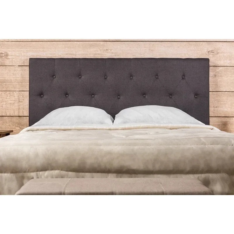 Zele Modern Ivory Linen Adjustable Headboard