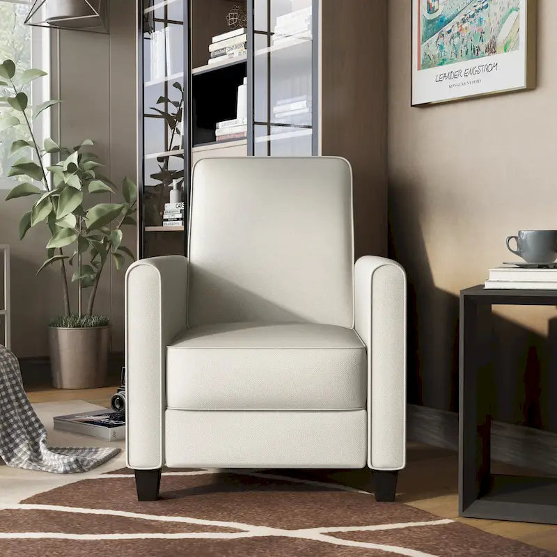 Haynes Traditional Fabric Welted Padded Recliner Chair by Furniture of America