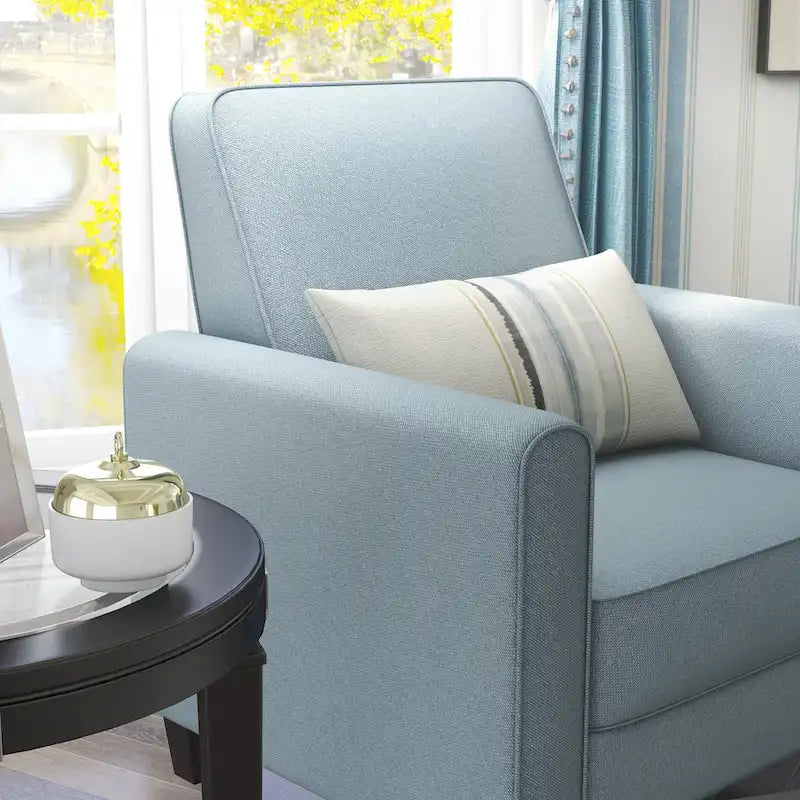 Haynes Traditional Fabric Welted Padded Recliner Chair by Furniture of America