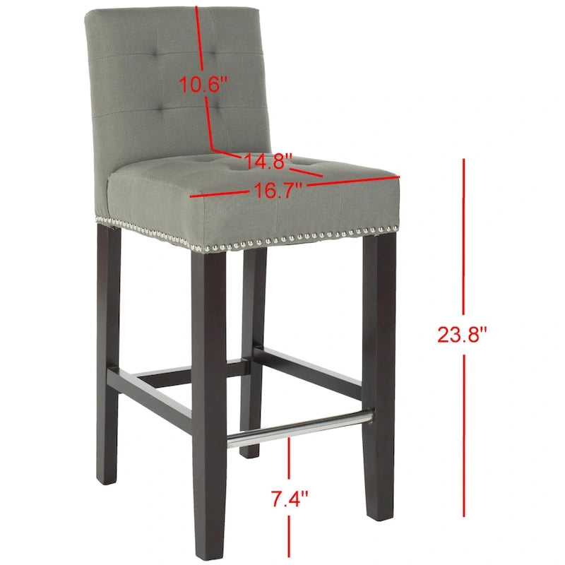 SAFAVIEH Lashunda 24-inch Counter Stool - 16.7 W x 20.1 L x 34.4 H - 17Wx20Dx34H