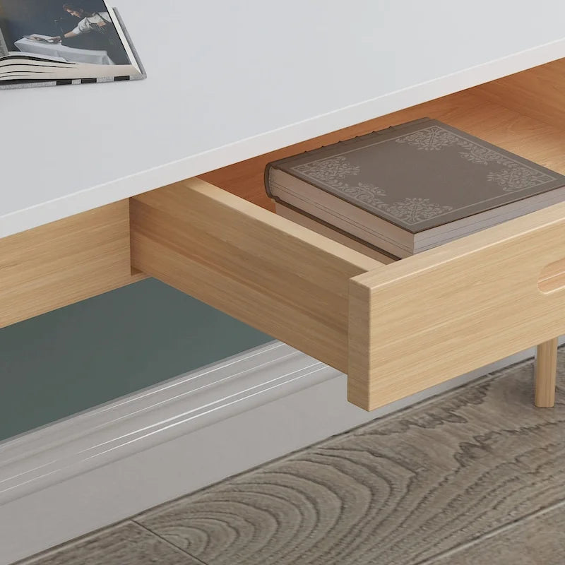 Kerrogee 47.2 Wood Computer Desk with 2 Drawers - 4 Colors
