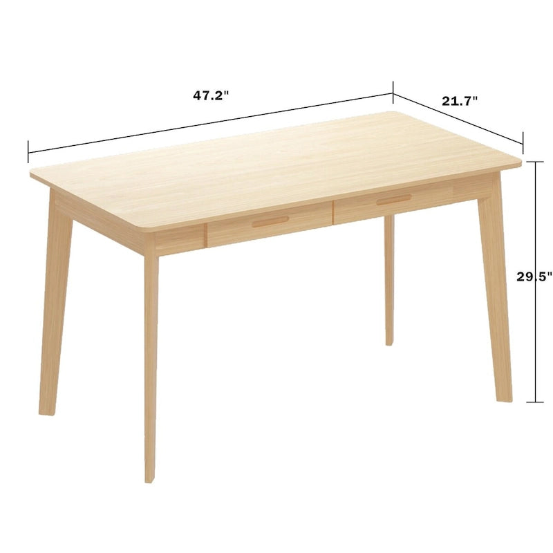 Kerrogee 47.2 Wood Computer Desk with 2 Drawers - 4 Colors