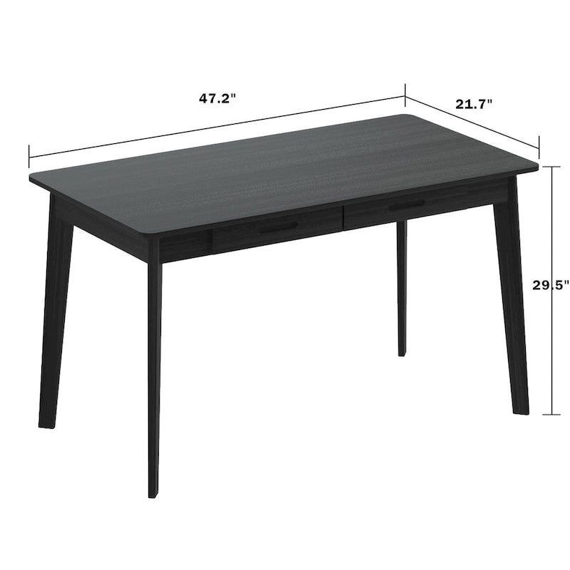 Kerrogee 47.2 Wood Computer Desk with 2 Drawers - 4 Colors