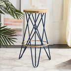 SAFAVIEH Elissa 30 Inch Gold Leaf Bar Stool - 18 x 18 x 30 - 18Wx18Dx30H