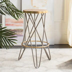 SAFAVIEH Elissa 30 Inch Gold Leaf Bar Stool - 18 x 18 x 30 - 18Wx18Dx30H
