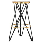SAFAVIEH Elissa 30 Inch Gold Leaf Bar Stool - 18 x 18 x 30 - 18Wx18Dx30H