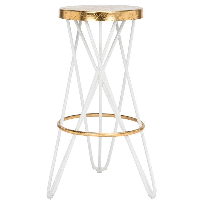 SAFAVIEH Elissa 30 Inch Gold Leaf Bar Stool - 18 x 18 x 30 - 18Wx18Dx30H