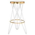 SAFAVIEH Elissa 30 Inch Gold Leaf Bar Stool - 18 x 18 x 30 - 18Wx18Dx30H