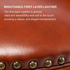 Cow top Leather Wooden Bar Stools