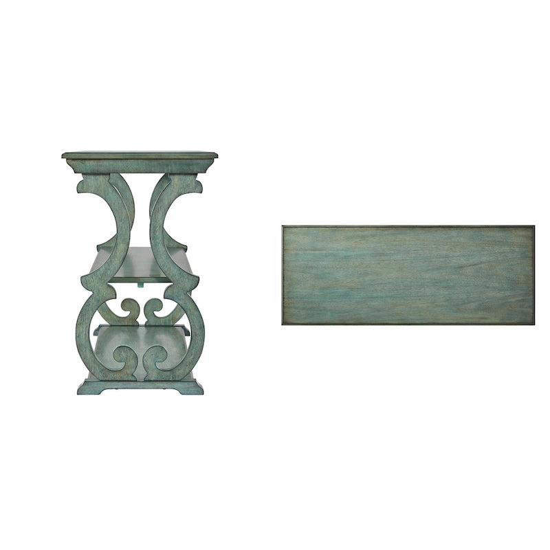 Eldoria Wood Scroll Sofa Table