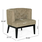 Clough Fabric or Faux Leather Tufted Accent Chair (Set of 2) by Christopher Knight Home