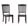 Ronda Slat Back Wood Dining Chairs (Set of 2)