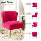 Barto Modern Velvet Tufted Side Chair with Golden Legs by HULALA HOME