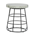 Woodbine Modern Handcrafted Marble Side Table by Christopher Knight Home - 18.00 L x 18.00 W x 22.00 H