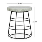 Woodbine Modern Handcrafted Marble Side Table by Christopher Knight Home - 18.00 L x 18.00 W x 22.00 H